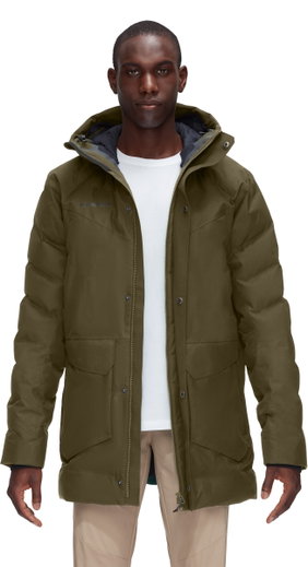 Mammut Winter-Parka Photics Hardshell Thermo (lasergeschweisst, wasserdicht, Daunenjacke) iguanagrün Herren